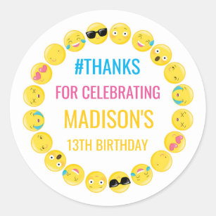 Adesivo Emoji Personalizada Stickers Aniversário Favoritos
