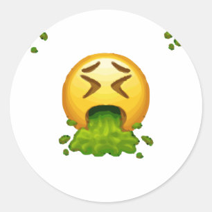 Adesivo emoji que puking