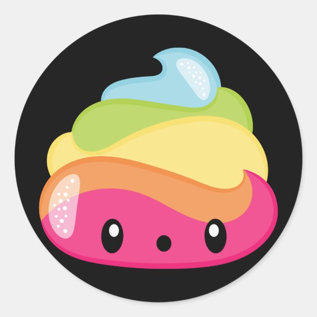 Adesivo Emoji Raimbow Poop! (Frente)