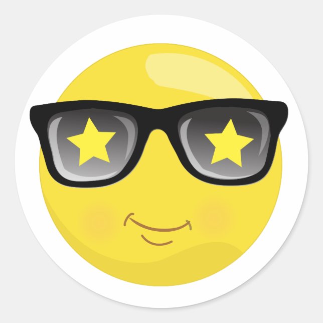 Adesivo Emoji Stickers Amarelo Superstar (Frente)