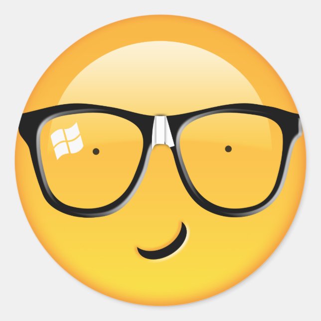 Adesivo Emoji Totalmente Techie ID229 (Frente)