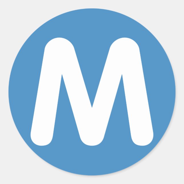 Adesivo Emoji Twitter - Letter M (Frente)