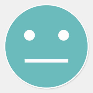Adesivo Emoji vazio da cara da cerceta
