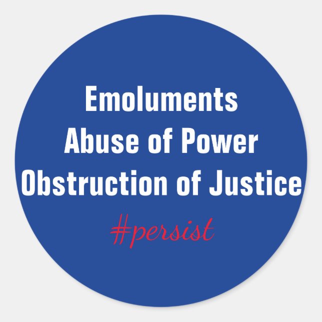 Adesivo Emolumentos Abuso de Obstrução de Energia Resistem (Frente)