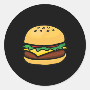 Adesivo Emoticon de Cheeseburger Hamburger Queijo Bbq 