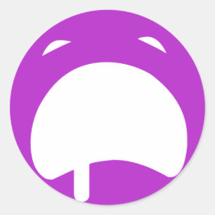 Adesivo Emoticon de grito roxo