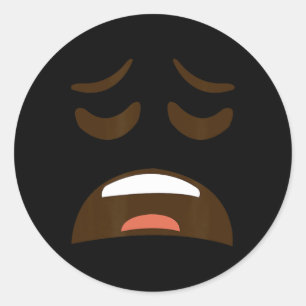 Adesivo Emoticon Fácil Halloween De Cara Cansada Escavada