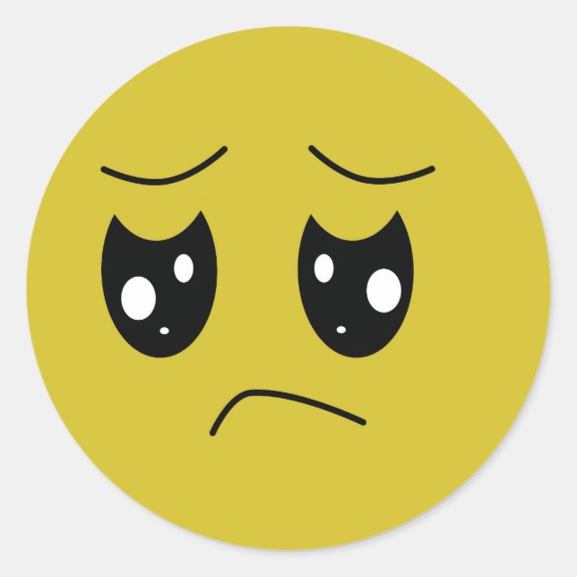 Adesivo emoticon infeliz (Frente)