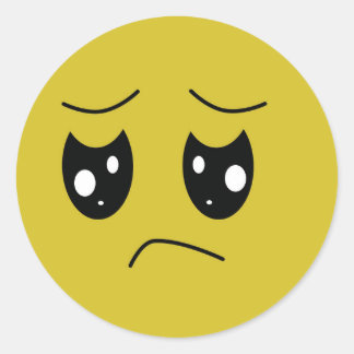Adesivo emoticon infeliz