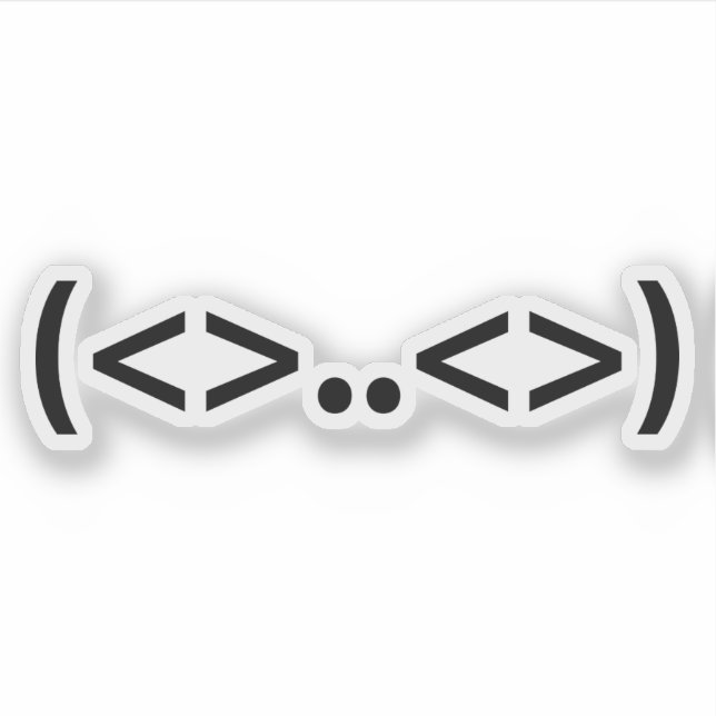 Adesivo Emoticon Japonês alienígena (Frente)