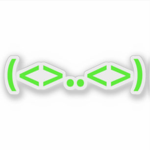 Adesivo Emoticon Japonês alienígena