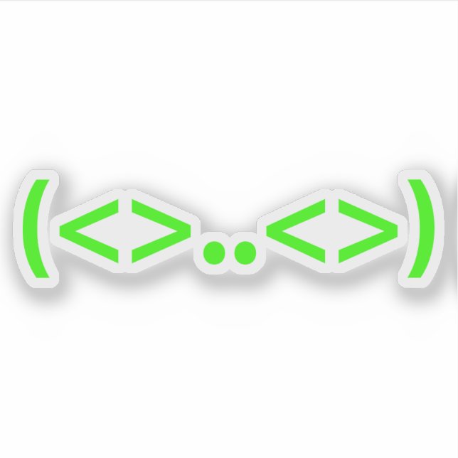 Adesivo Emoticon Japonês alienígena (Frente)