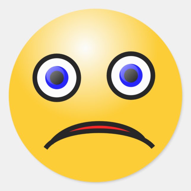 Adesivo Emoticon triste face (Frente)