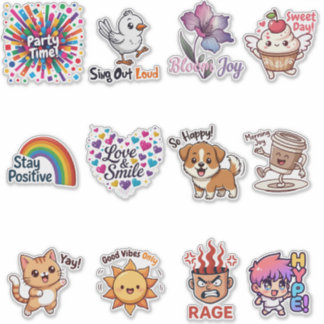 Adesivo Emotional Emoji Sticker Bundle – Cute Expression S