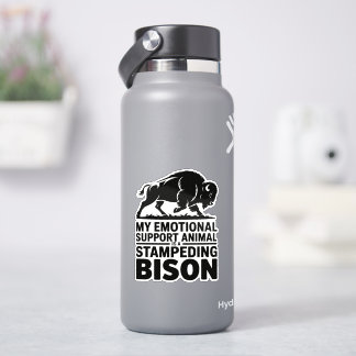 Adesivo Emotional Support Bison Funny Mental Health Design