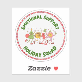 Adesivo Emotional Support Holiday Squad