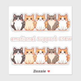 Adesivo Emotional Support - Kawaii Cutie Kitties - Cat Mom