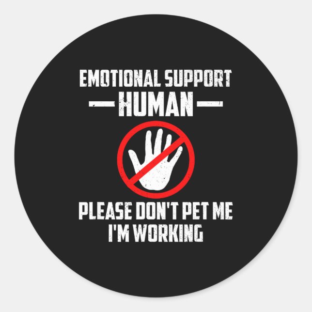 Adesivo Emotional-suprt Human Halloween Costume Do Not Pet (Frente)