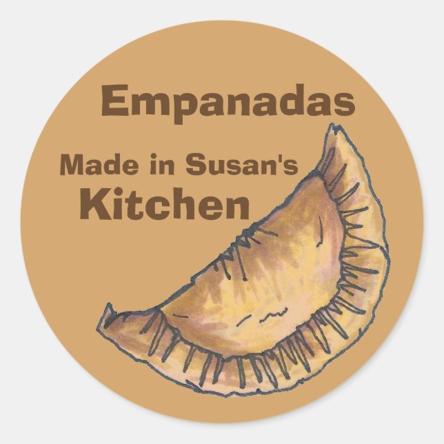 Adesivo Empanadas personalizadas feitas de cozinha cozida  (Frente)
