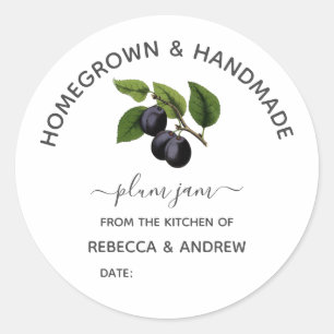 Adesivo Emperramento de ameixa artesanal e artesanal