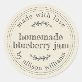 Adesivo Emperramento de mirtilo russo caseiro branco-antig