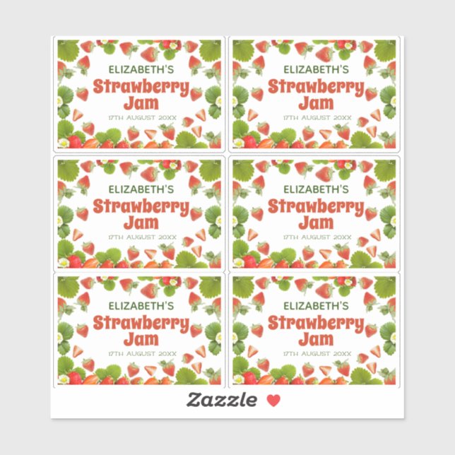 Adesivo Emperramento de morango em casa (Folha)