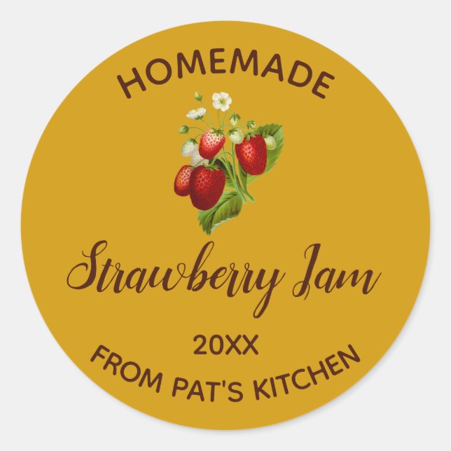 Adesivo Emperramento de morango em casa editável (Frente)