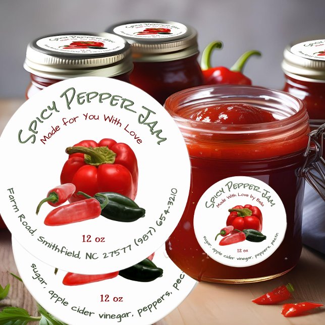 Adesivo Emperramento de pimento picante com pimentos verme (Criador carregado)