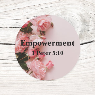 Adesivo Empoderamento 1 Peter 5:10 Verse Elegante Roses Ro