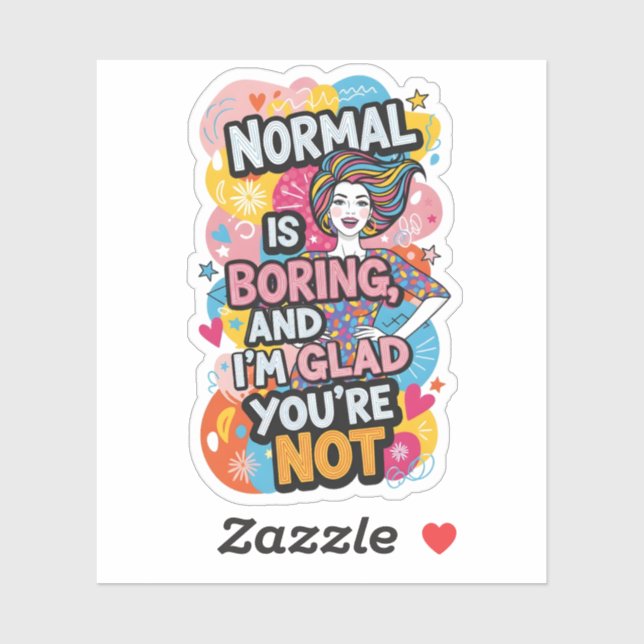 Adesivo Empowering Woman Pop Art Bold Quote Design (Folha)