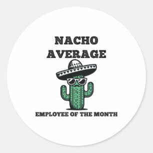 Adesivo Empregado Médio Nacho Do Mês Cinco Mexicanos