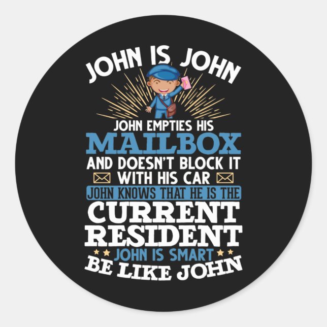 Adesivo Empregado Postal Funny Postman (Frente)