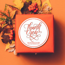 Adesivo Empresa comercial Obrigado vermelho | Adicionar LO