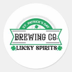 Adesivo Empresa de cerveja artesanal do Dia de São Patríci