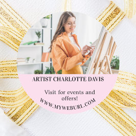 Adesivo Empresa de código QR de foto do designer de artist