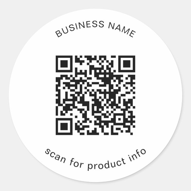 Adesivo Empresa de código QR de Marketing simples (Frente)
