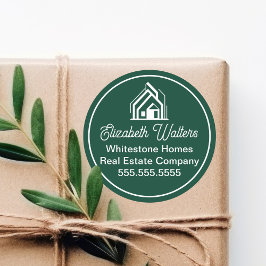 Adesivo Empresa de Imóveis Verde Corretor Personalizado