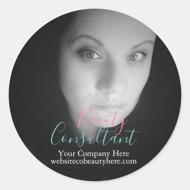 Adesivo Empresa de maquiagem de beleza de fotos com promoç (Frente)