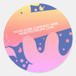 Adesivo Empresa de Marca de Negócios de Slime Colorido