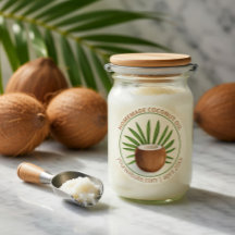 Empresa de petróleo de coco caseiro personalizada