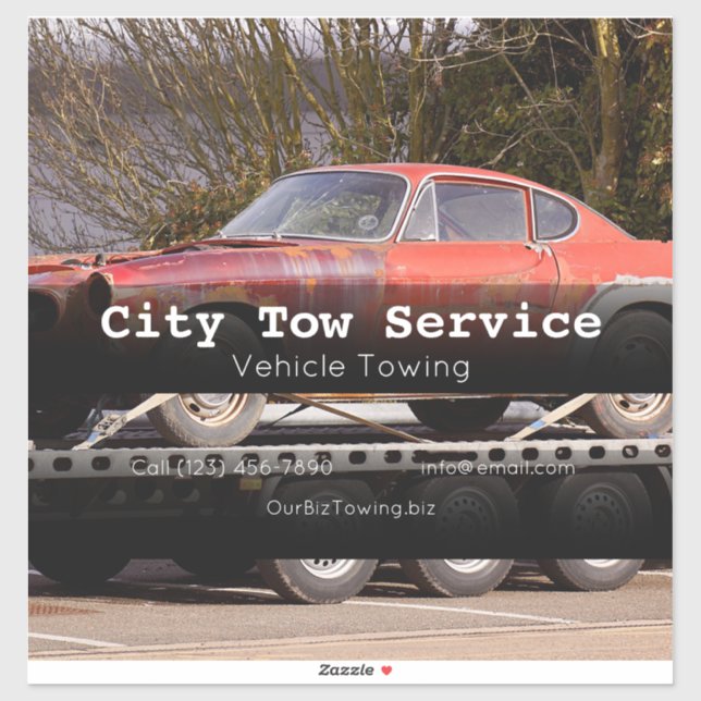 Adesivo Empresa de serviços de reboque para veículos (Folha)