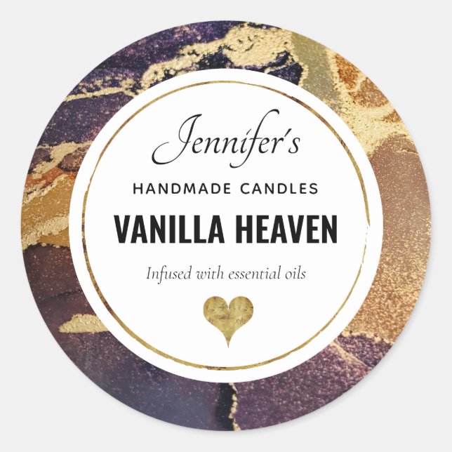 Adesivo Empresa Elegante de Abstrato Agate de Álcool (Frente)