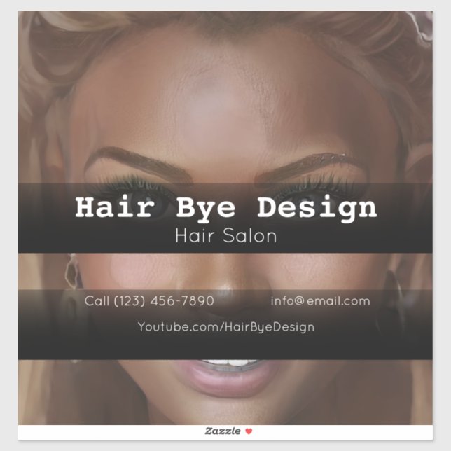 Adesivo Empresa Hair Styling para publicidade de veículos (Folha)