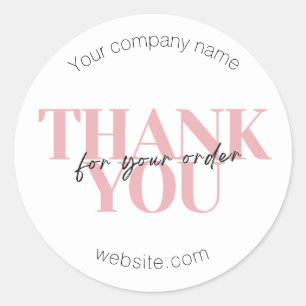 Adesivo Empresa Obrigado Minimalista Personalizado
