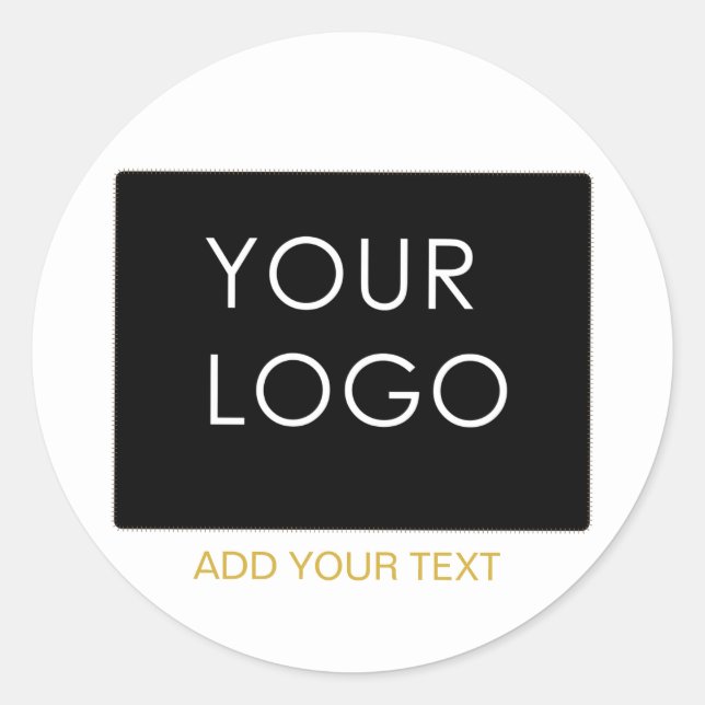 Adesivo Empresa personalizável Adicionar logotipo Branco m (Frente)