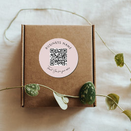 Adesivo Empresa rosa Obrigado Encapsulando o código QR do 
