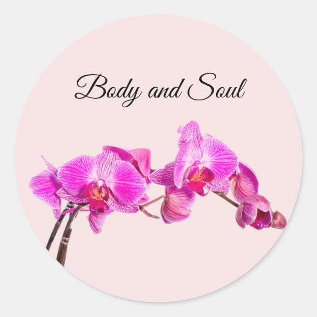 Adesivo Empresas de Spa floral Body and Soul (Frente)