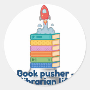 Adesivo Empurrador de Livros — Vida de Bibliotecário