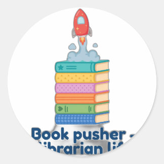 Adesivo Empurrador de Livros — Vida de Bibliotecário