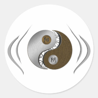 Adesivo Empurrar e Puxar - Yin Yang